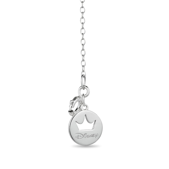 Enchanted Disney Belle 0.085 CT. T.W. Diamond Candlestick Pendant in Sterling Silver and 10K Gold - 19"