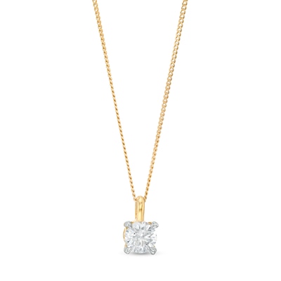 Trouvaille Collection CT. DeBeers®-Graded Diamond Solitaire Pendant in 14K Gold (F/I1