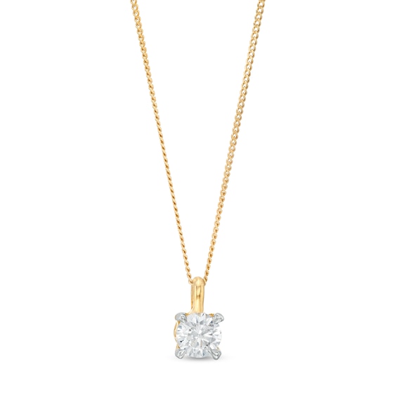 Trouvaille Collection CT. DeBeers®-Graded Diamond Solitaire Pendant in 14K Gold (F/I1