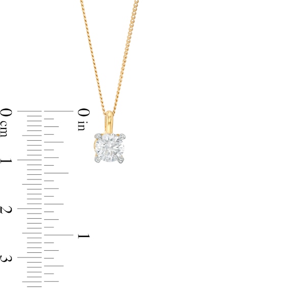 Trouvaille Collection CT. DeBeers®-Graded Diamond Solitaire Pendant in 14K Gold (F/I1