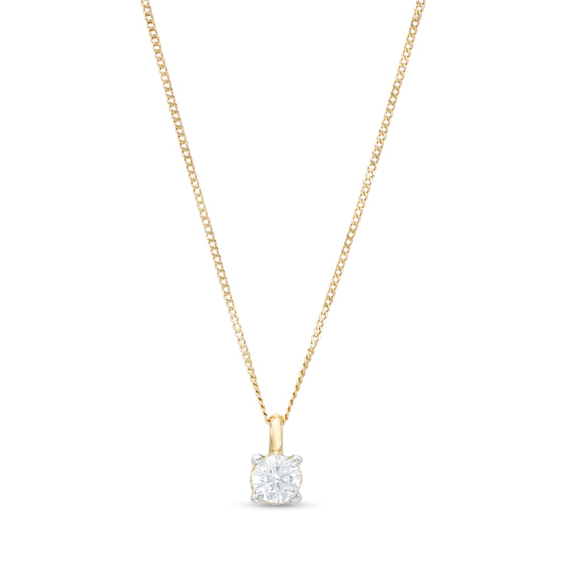 Trouvaille Collection 0.30 CT. DeBeers®-Graded Diamond Solitaire Pendant in 14K Gold (F/I1)