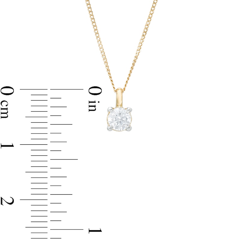 Trouvaille Collection 0.30 CT. DeBeers®-Graded Diamond Solitaire Pendant in 14K Gold (F/I1)