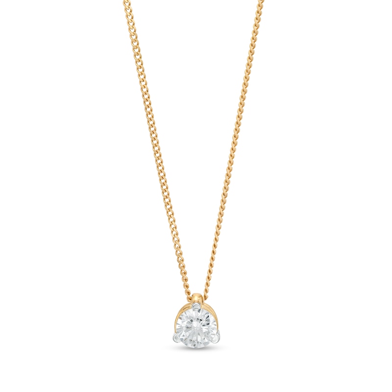 0.20 CT. Certified Canadian Diamond Solitaire Pendant in 14K Gold (I/I2)