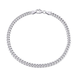 4.4mm Curb Chain Anklet in Sterling Silver - 9&quot;