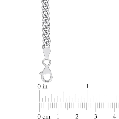 4.4mm Curb Chain Anklet in Sterling Silver - 9"