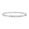 6.0mm Figaro Chain Anklet in Sterling Silver - 9"