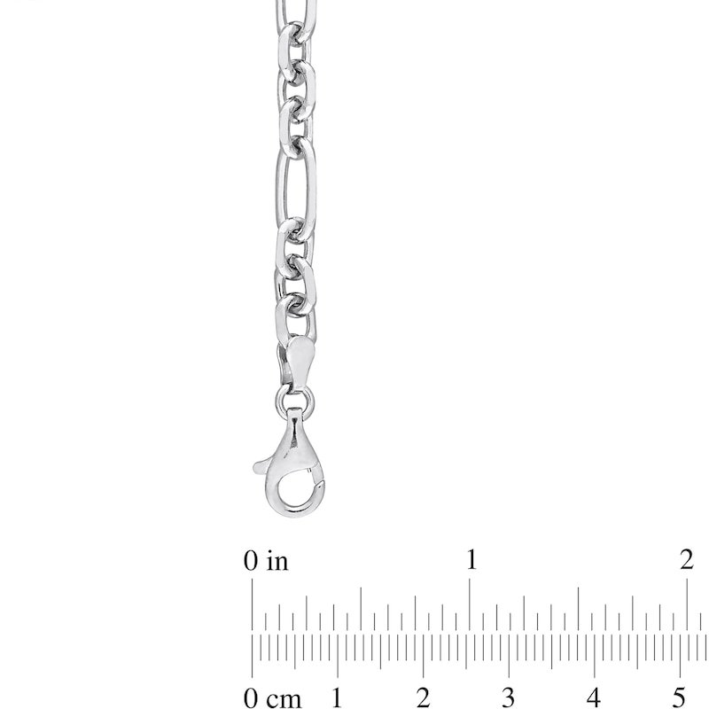 6.0mm Figaro Chain Anklet in Sterling Silver - 9"|Peoples Jewellers