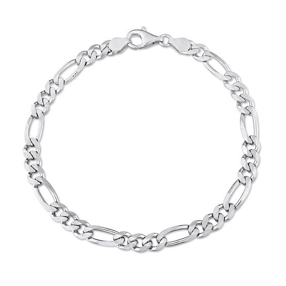 5.5mm Figaro Chain Anklet in Sterling Silver - 9"