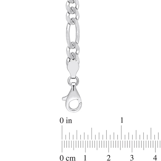 5.5mm Figaro Chain Anklet in Sterling Silver - 9"