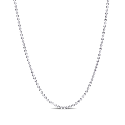 1.5mm Bead Chain Necklace in Sterling Silver