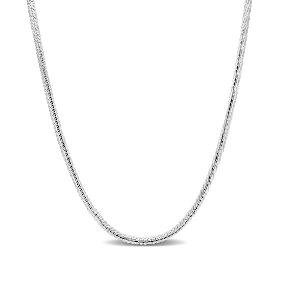 2.0mm Herringbone Chain Necklace in Sterling Silver