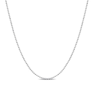 1.0mm Bead Chain Necklace in Sterling Silver