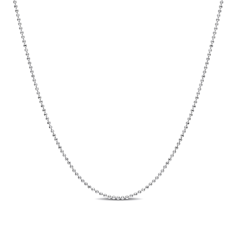 1.0mm Bead Chain Necklace in Sterling Silver