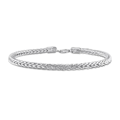 4.0mm Foxtail Chain Anklet in Sterling Silver - 9"