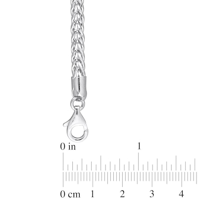 4.0mm Foxtail Chain Anklet in Sterling Silver - 9"