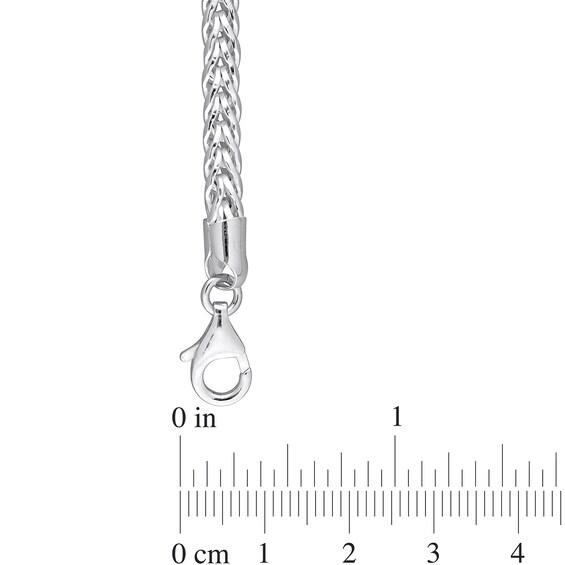 4.0mm Foxtail Chain Anklet in Sterling Silver - 9"