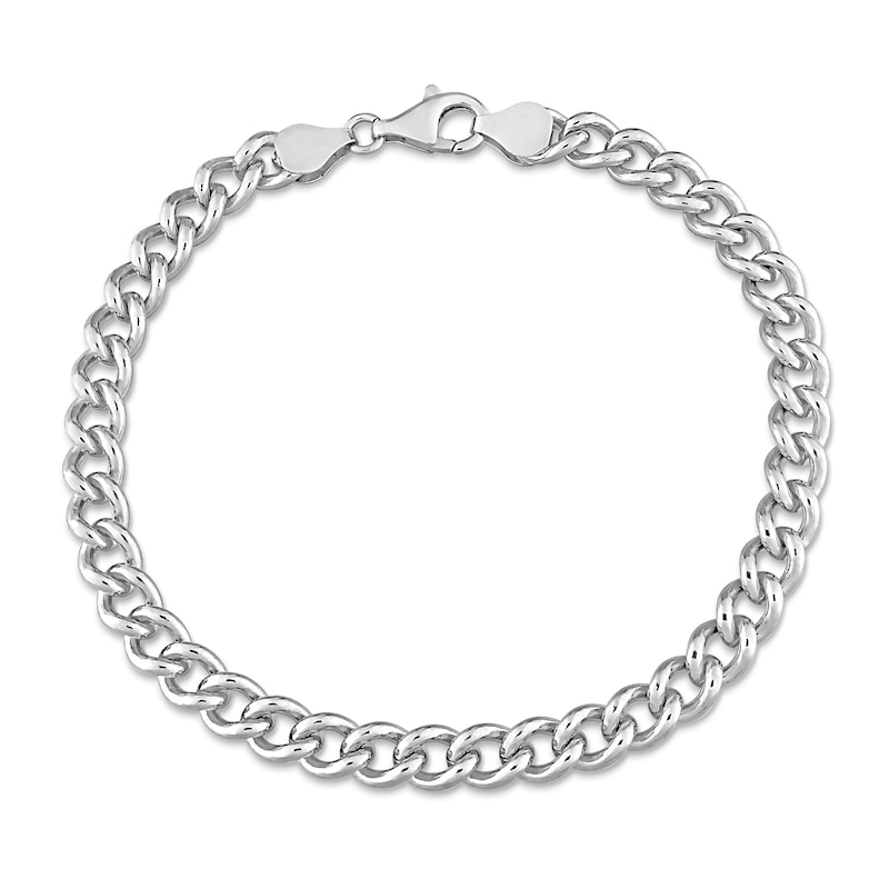 6.5mm Curb Chain Anklet in Sterling Silver - 9"