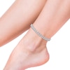 Thumbnail Image 1 of 6.5mm Curb Chain Anklet in Sterling Silver - 9"