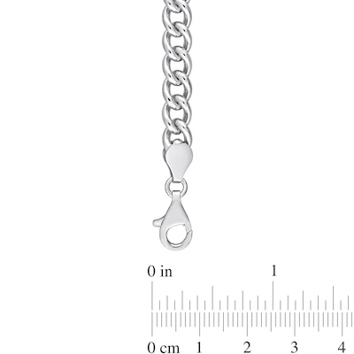 6.5mm Curb Chain Anklet in Sterling Silver - 9"