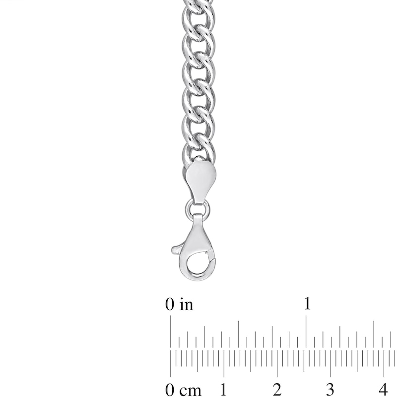 6.5mm Curb Chain Anklet in Sterling Silver - 9"