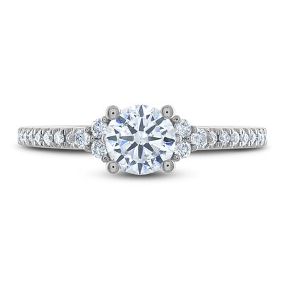 Royal Asscher® 1.00 CT. T.W. Diamond Tri-Sides Engagement Ring in 14K White Gold