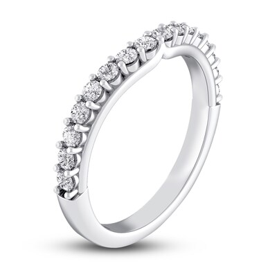 Royal Asscher® 0.50 CT. T.W. Diamond Chevron Anniversary Band in 14K White Gold