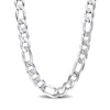 14.5mm Figaro Chain Necklace in Sterling Silver - 24"