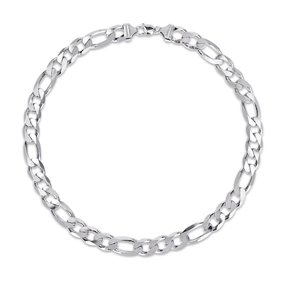 14.5mm Figaro Chain Necklace in Sterling Silver - 24"