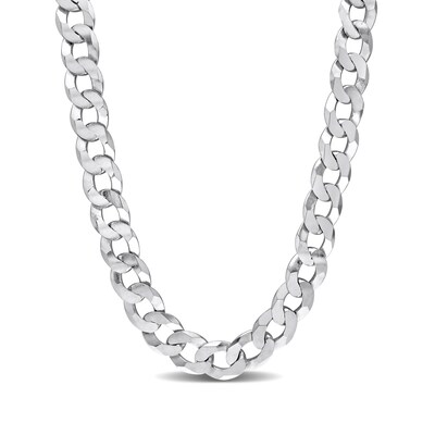 12.5mm Curb Chain Necklace in Sterling Silver