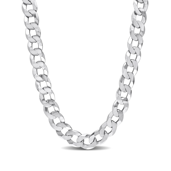 12.5mm Curb Chain Necklace in Sterling Silver - 24