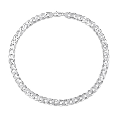 12.5mm Curb Chain Necklace in Sterling Silver