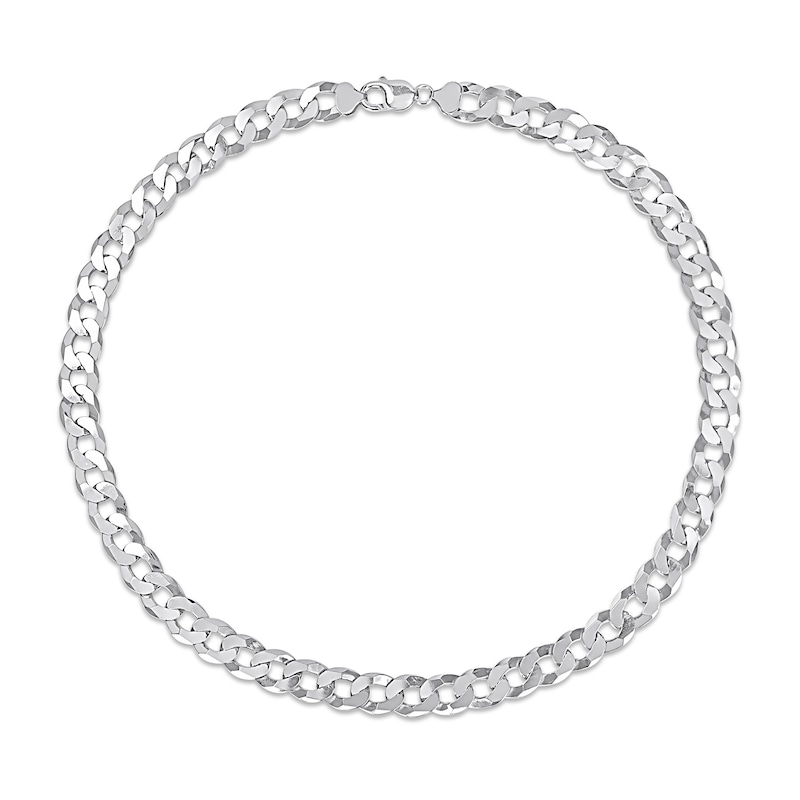 12.5mm Curb Chain Necklace in Sterling Silver - 24