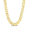 Thumbnail Image 0 of 12.5mm Curb Chain Necklace in Sterling Silver with Yellow Rhodium - 24"