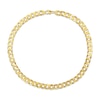 12.5mm Curb Chain Necklace in Sterling Silver with Yellow Rhodium - 24"