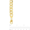 12.5mm Curb Chain Necklace in Sterling Silver with Yellow Rhodium - 24"