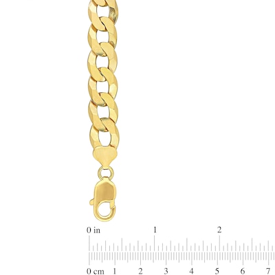 12.5mm Curb Chain Necklace in Sterling Silver with Yellow Rhodium - 24"