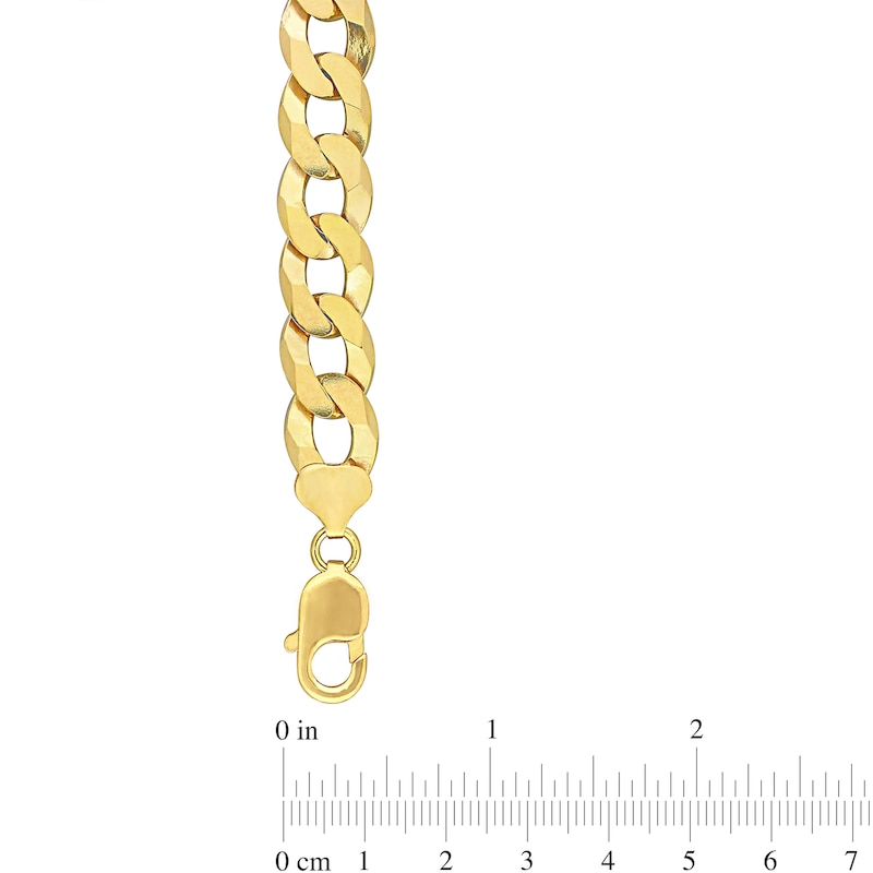 12.5mm Curb Chain Necklace in Sterling Silver with Yellow Rhodium - 24"