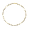 Thumbnail Image 3 of 9.0mm Diamond-Cut Paper Clip Chain Necklace in Sterling Silver with Yellow Rhodium - 24&quot;