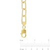 Thumbnail Image 4 of 9.0mm Diamond-Cut Paper Clip Chain Necklace in Sterling Silver with Yellow Rhodium - 24&quot;