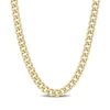 Thumbnail Image 0 of 6.5mm Curb Chain Necklace in Sterling Silver with Yellow Rhodium