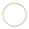 Thumbnail Image 2 of 6.5mm Curb Chain Necklace in Sterling Silver with Yellow Rhodium