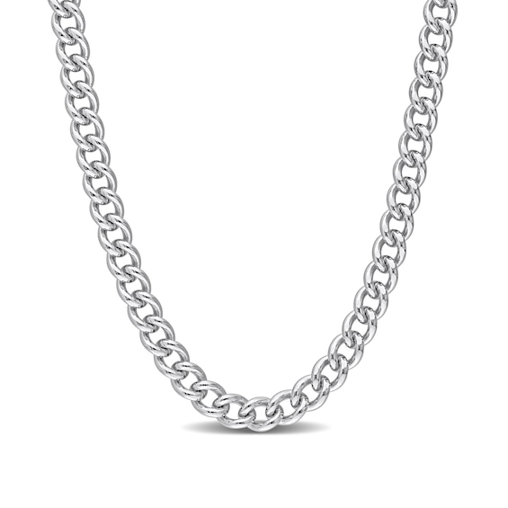 6.5mm Curb Chain Necklace in Sterling Silver