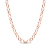 8.0mm Rolo Chain Necklace in Sterling Silver with Rose Rhodium - 24"