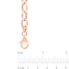 8.0mm Rolo Chain Necklace in Sterling Silver with Rose Rhodium - 24"