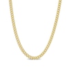 Thumbnail Image 0 of 4.4mm Curb Chain Necklace in Sterling Silver with Yellow Rhodium - 24"