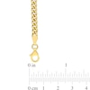 Thumbnail Image 3 of 4.4mm Curb Chain Necklace in Sterling Silver with Yellow Rhodium - 24"