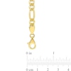 Thumbnail Image 3 of 5.5mm Figaro Chain Necklace in Sterling Silver with Yellow Rhodium - 24"