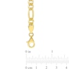 Thumbnail Image 4 of 5.5mm Figaro Chain Necklace in Sterling Silver with Yellow Rhodium - 20&quot;