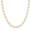 Thumbnail Image 0 of 6.0mm Paper Clip Chain Necklace in Sterling Silver with Yellow Rhodium - 16"