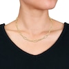 Thumbnail Image 1 of 6.0mm Paper Clip Chain Necklace in Sterling Silver with Yellow Rhodium - 16"